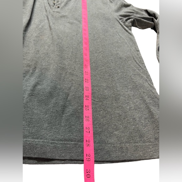Men’s Gray Axis LA 3-button long sleeve Polo shirt, size M/M - Picture 5 of 9